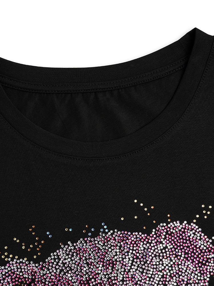 TCH Rhinestone Teddy Bear Short Sleeve Tee