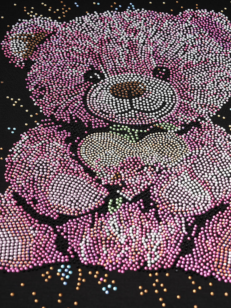 TCH Rhinestone Teddy Bear Short Sleeve Tee