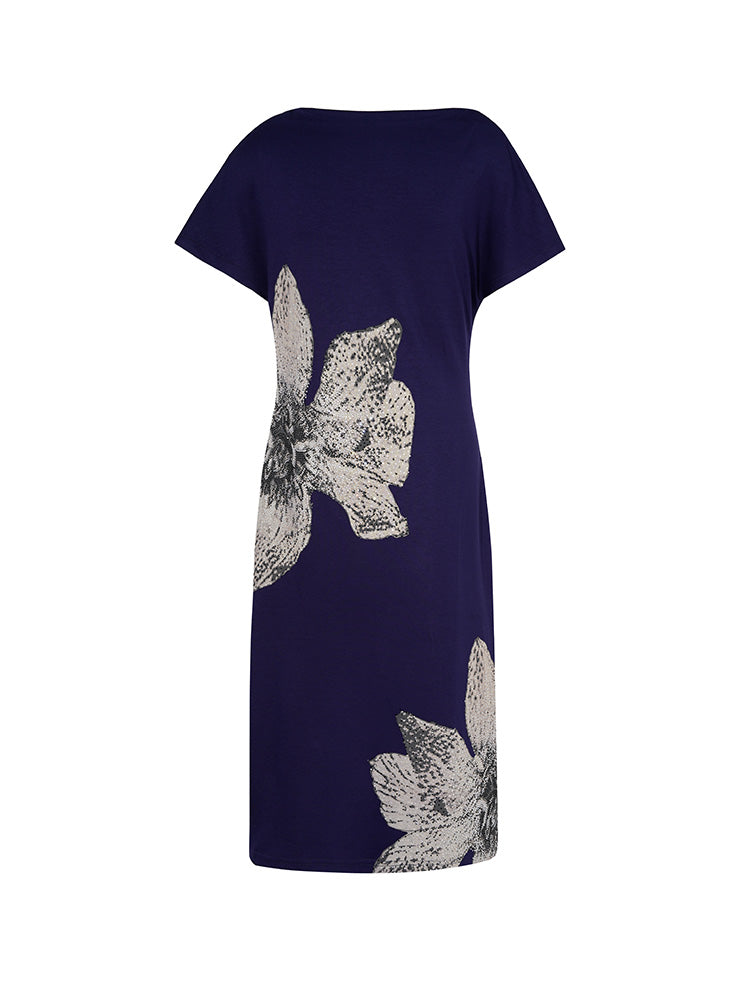 TCH Women's Rhinestone Floral Bodycon Party Midi Dress