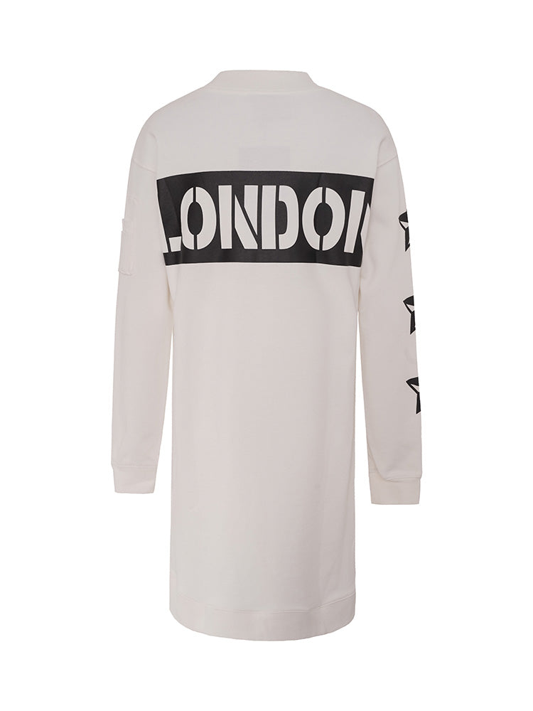 TCH Oversized Y2K Rhinestone Graphic Long Sweatshirt