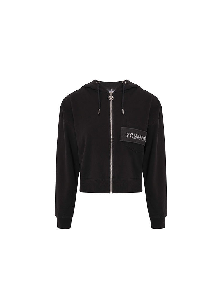 TCH Oversized Y2K Rhinestone Graphic Jacket