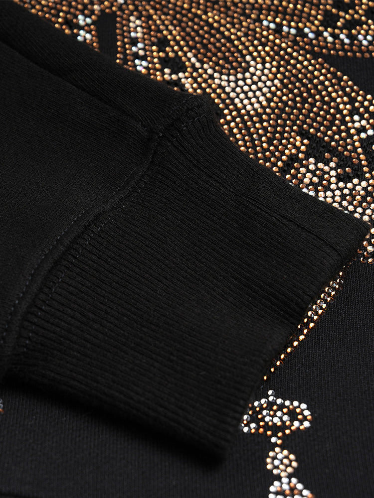 TCH Rhinestone Bow Mesh Short Dress with Lace Detail