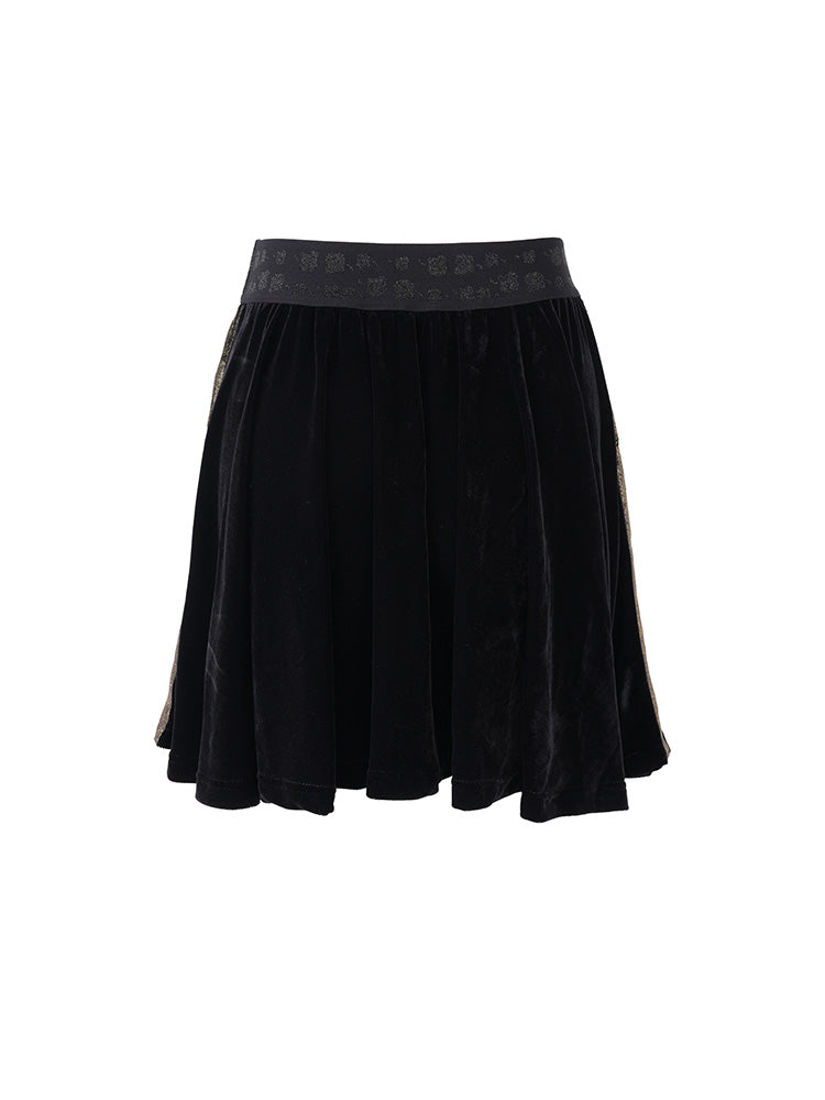 TCH Teddy Bear Rhinestone Flared Mini Skirt