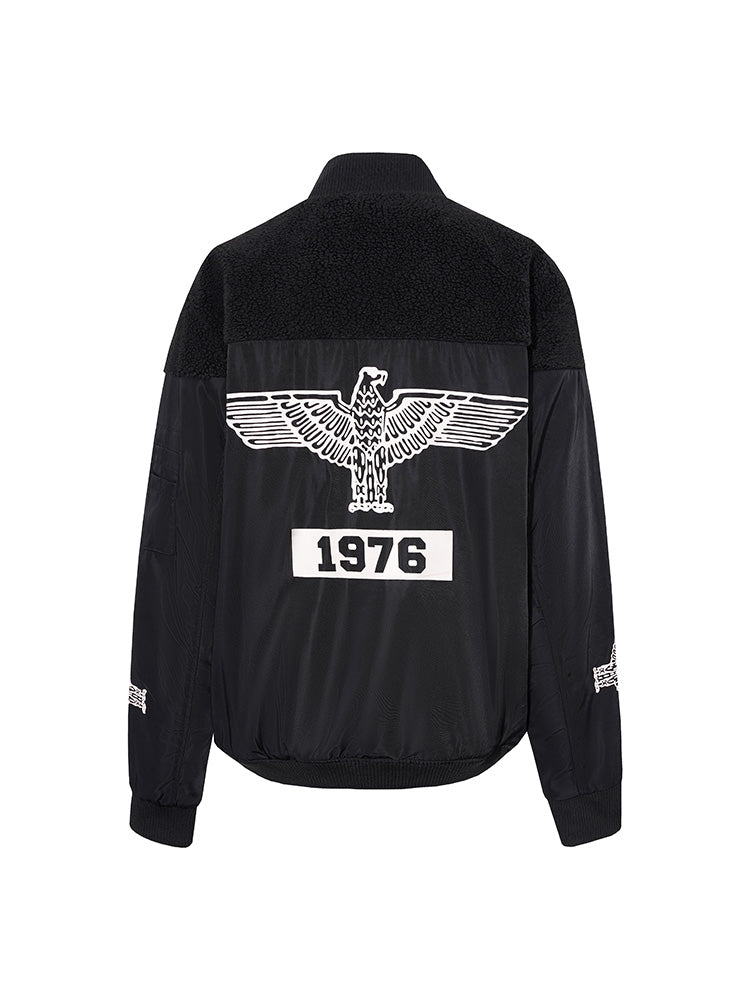 TCH Rhinestone Logo Graphic Bomber Jacket