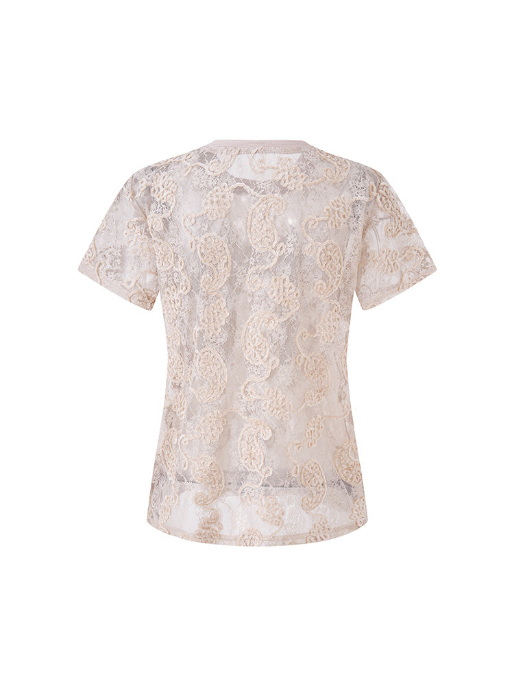 TCH Embroidery Rhinestone Bow Blouse