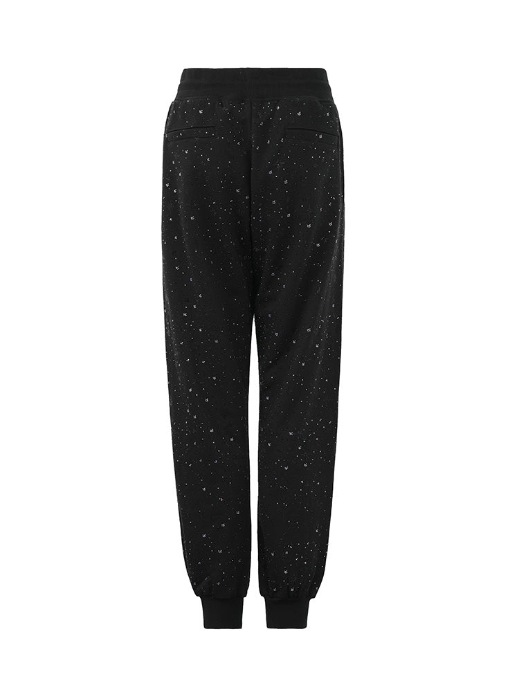 TCH All Over Rhinestone Black Jogger