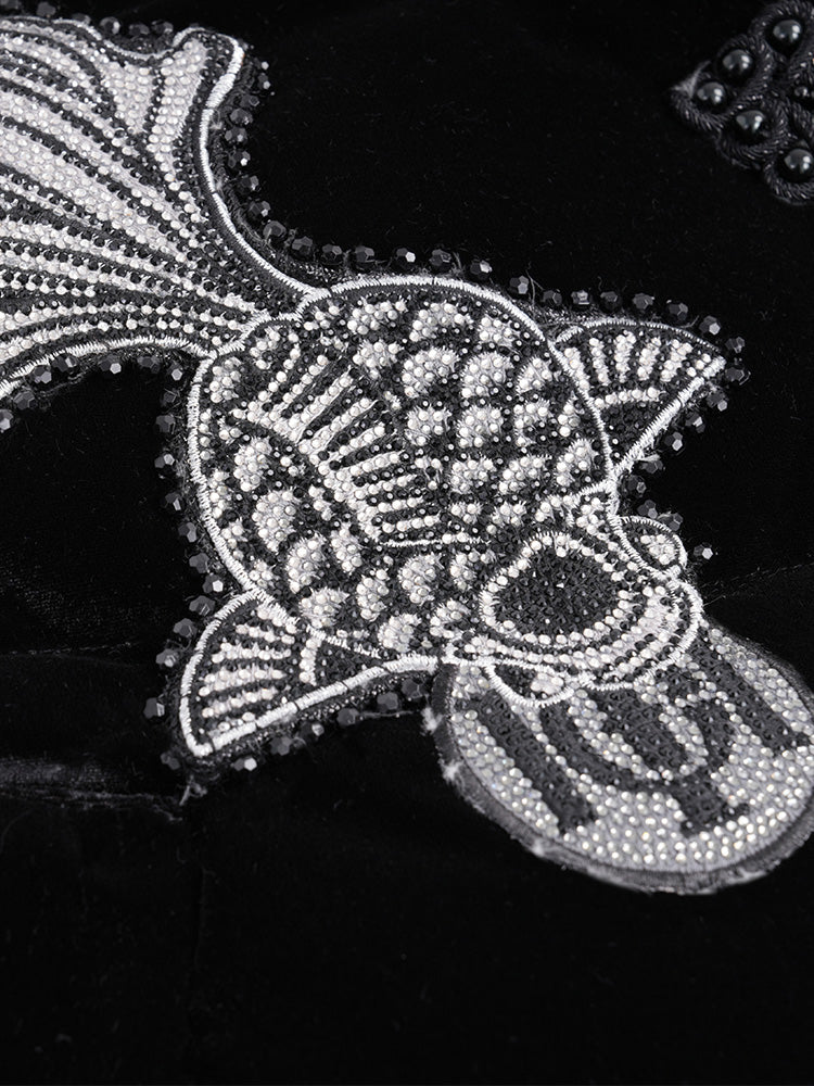 TCH Rhinestone Fish Retro Puffy Winter Coat