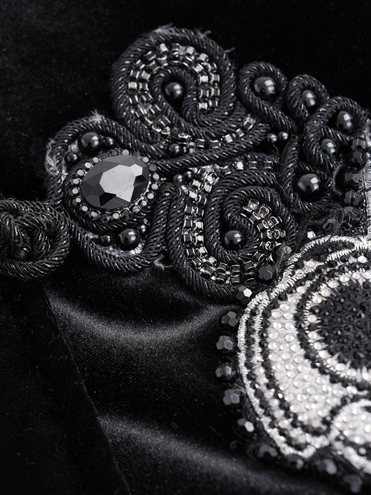 TCH Rhinestone Fish Retro Puffy Winter Coat