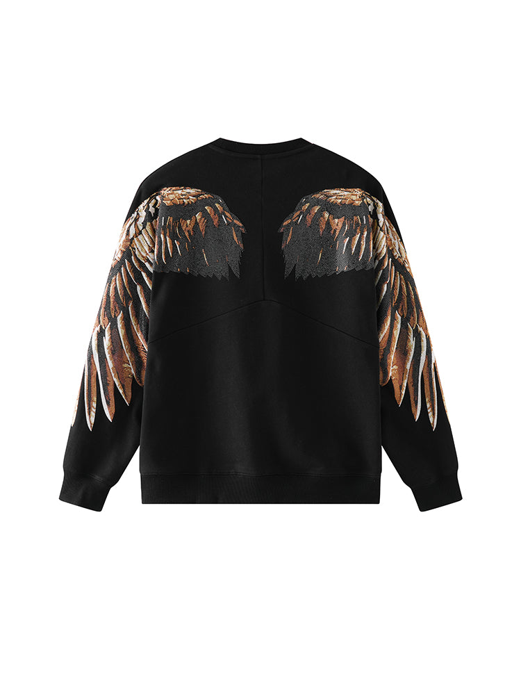 TCH Gold Dragon Rhinestones Black Sweatshirt
