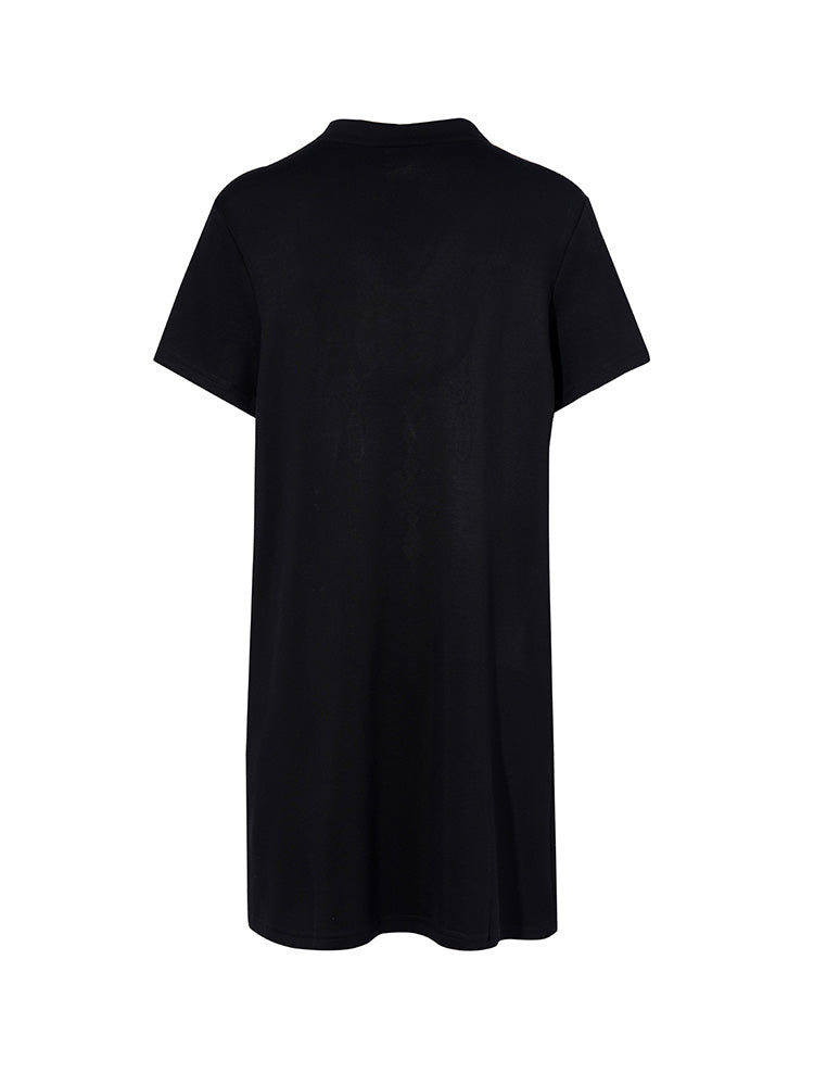 TCH Rhinestone Graphic Necklace Midi Dress