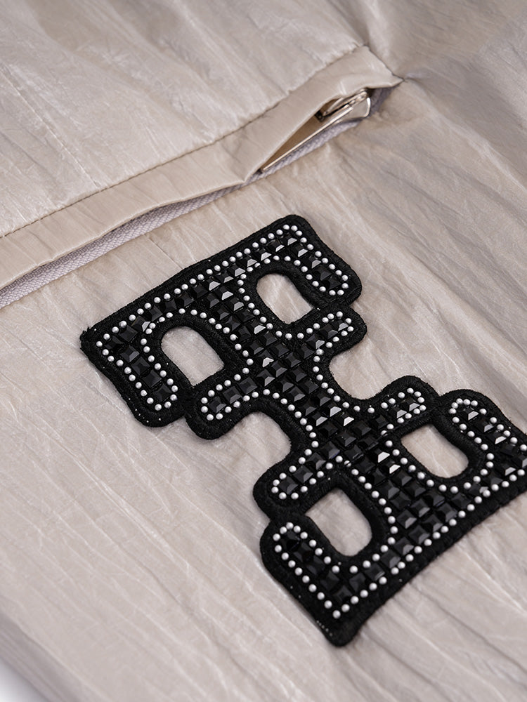 TCH Graphics Print Rhinestone Nylon Track Jogger