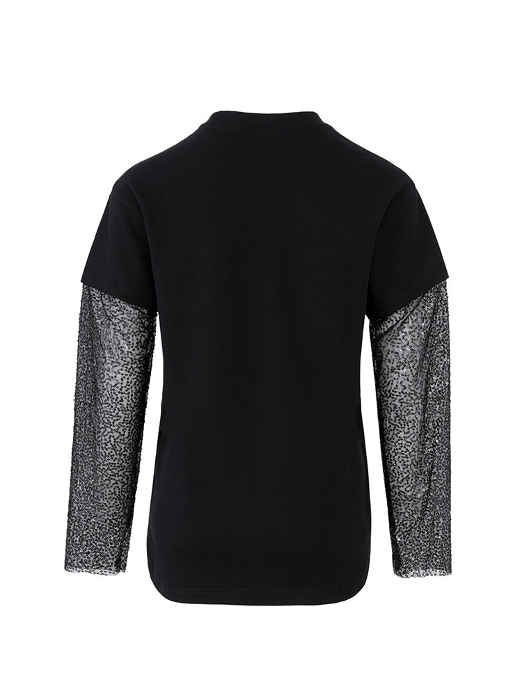 TCH Pre-sale Teddy Bear Rhinestone Sheer Mesh Top