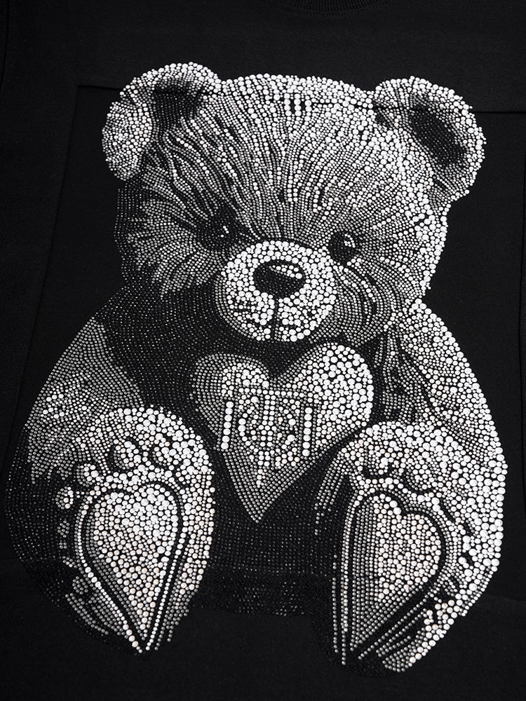TCH Pre-sale Teddy Bear Rhinestone Sheer Mesh Top