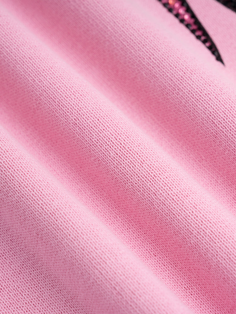 TCH Luxury Pink Rhinestone Wings Sweatshirt