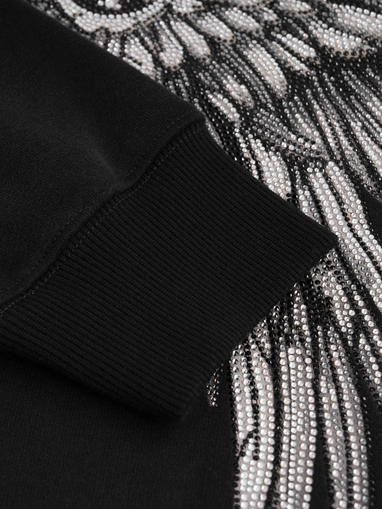 TCH Cotton Rhinestone Wings Sweatshirt