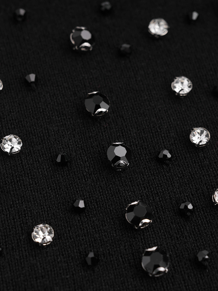TCH Rhinestone Button Sparkle Knit Cardigan