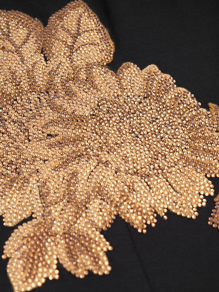 TCH Rhinestone High Neck 1950s Cheongsam with Mesh Design