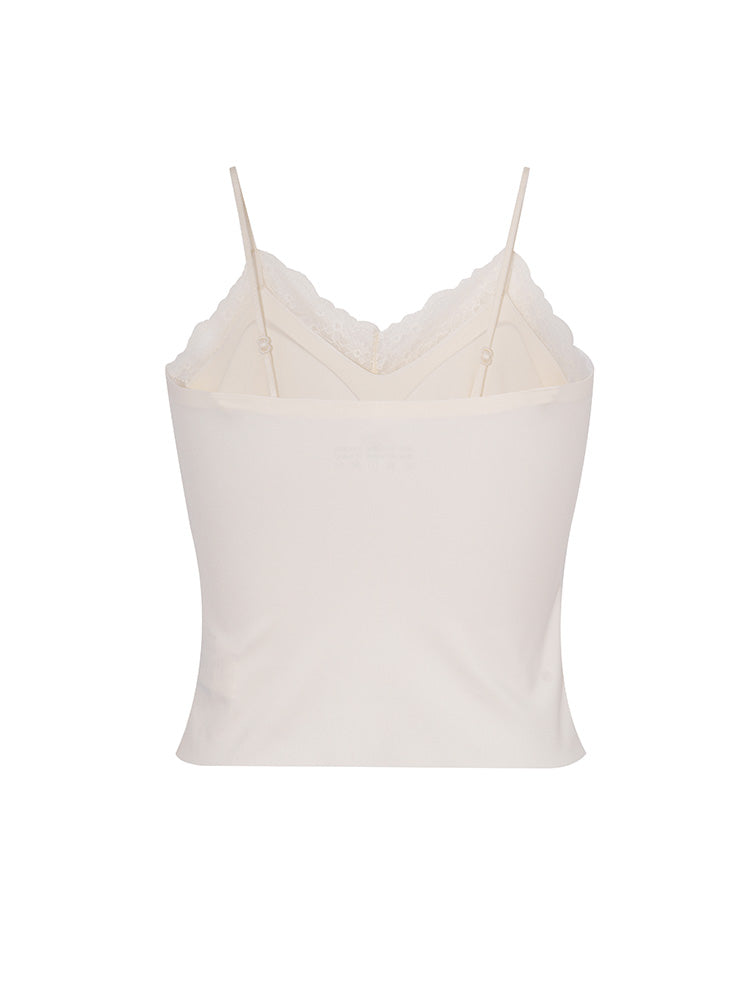 TCH Rhinestone Bow Floral Lace Padded Bandeau Cami