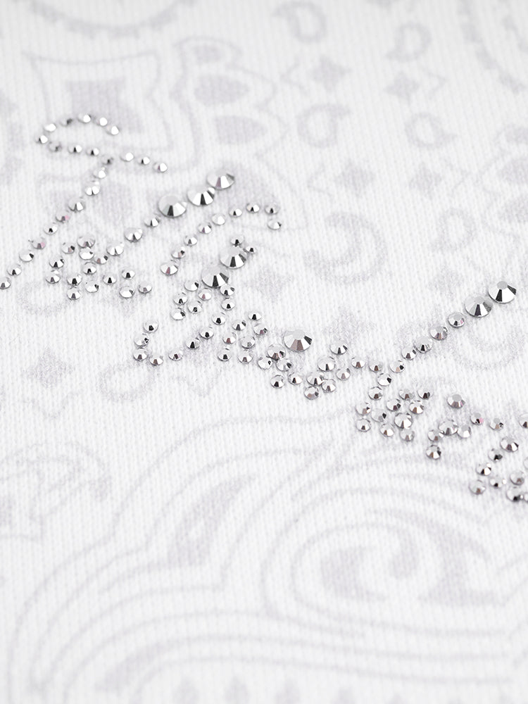 TCH Luxury Jacquard Rhinestone Graphic Sweatshirt