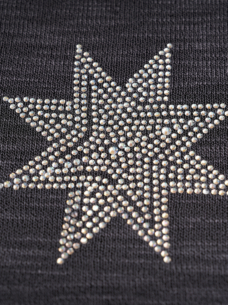 TCH Rhinestone Graphic Lightweight Knitted Tee