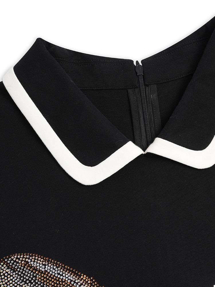 TCH Rabbit Rhinestone Polo Mini Dress with Wings Style