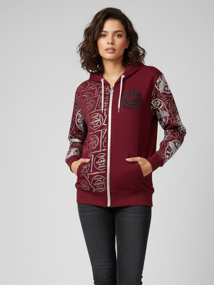 TCH Unisex Logo Rhinestone Skull Hoodie