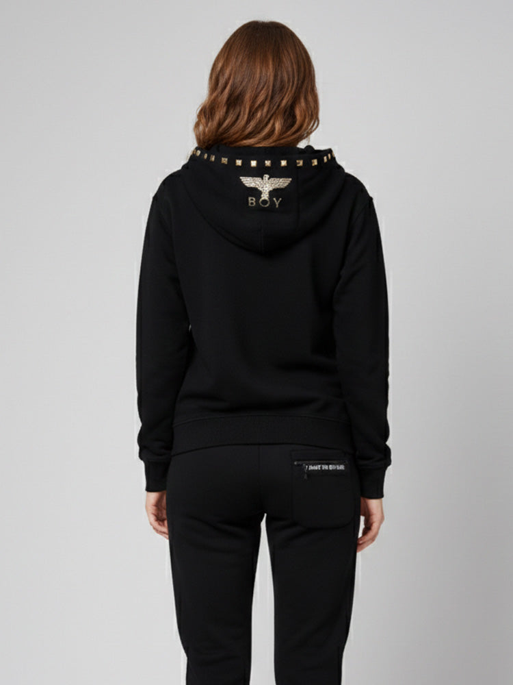 TCH Rhinestone Graphic Black Hoodie