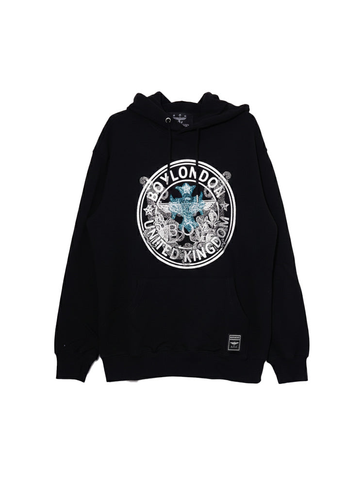 TCH Causal Rhinestone Eagle Black Hoodie
