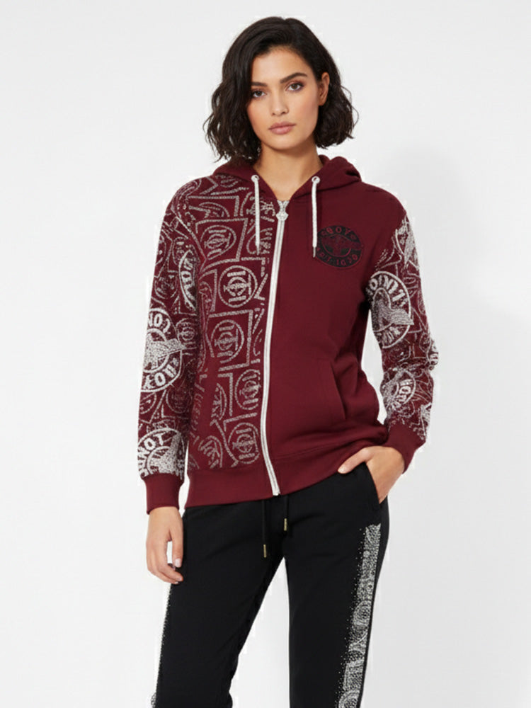 tch unisex logo rhinestone skull hoodie winered HighEnd Luxury Streetwear Brand Official Showcase