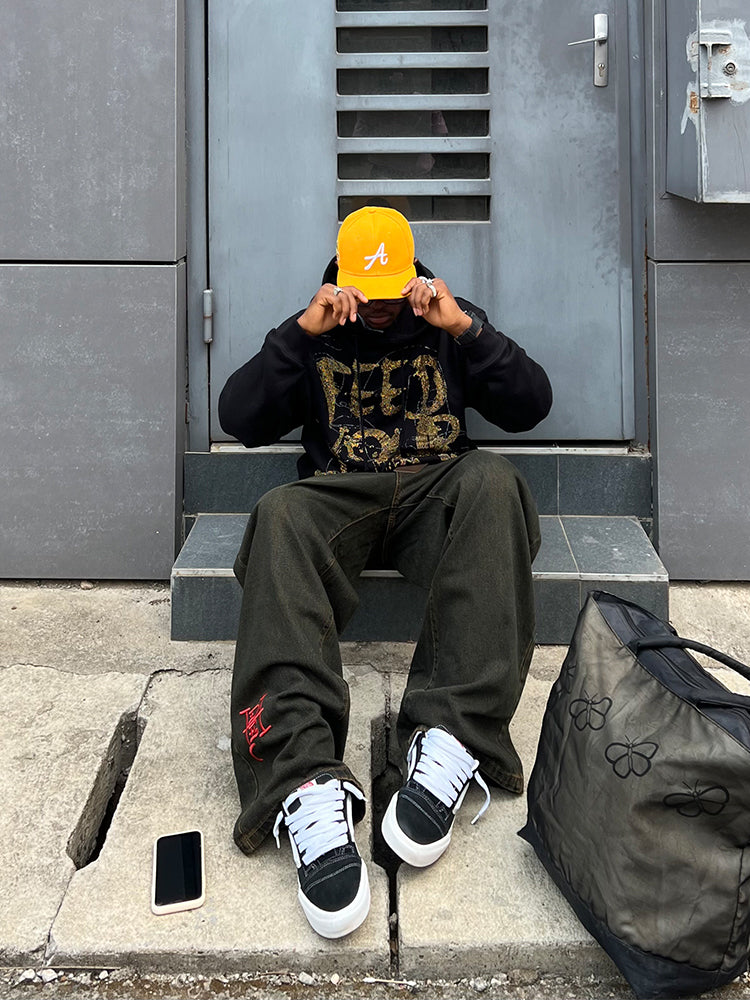 TCH Fashion Letter Printed Drawstring Loose Hoodies