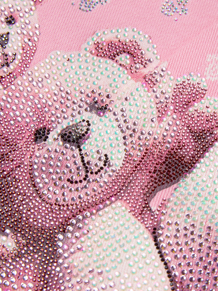 TCH Luxury Rhinestone Teddy Bear Hoodie Jacket