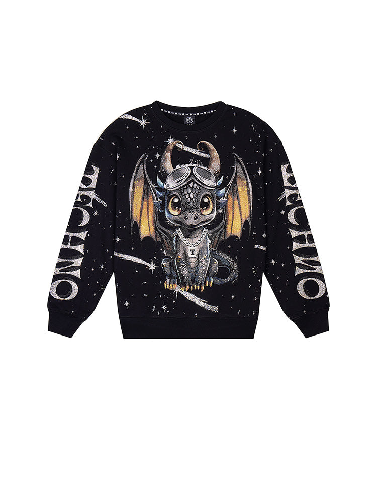 TCH Luxury Star Rhinestone Baby Dragon Sweatshirt