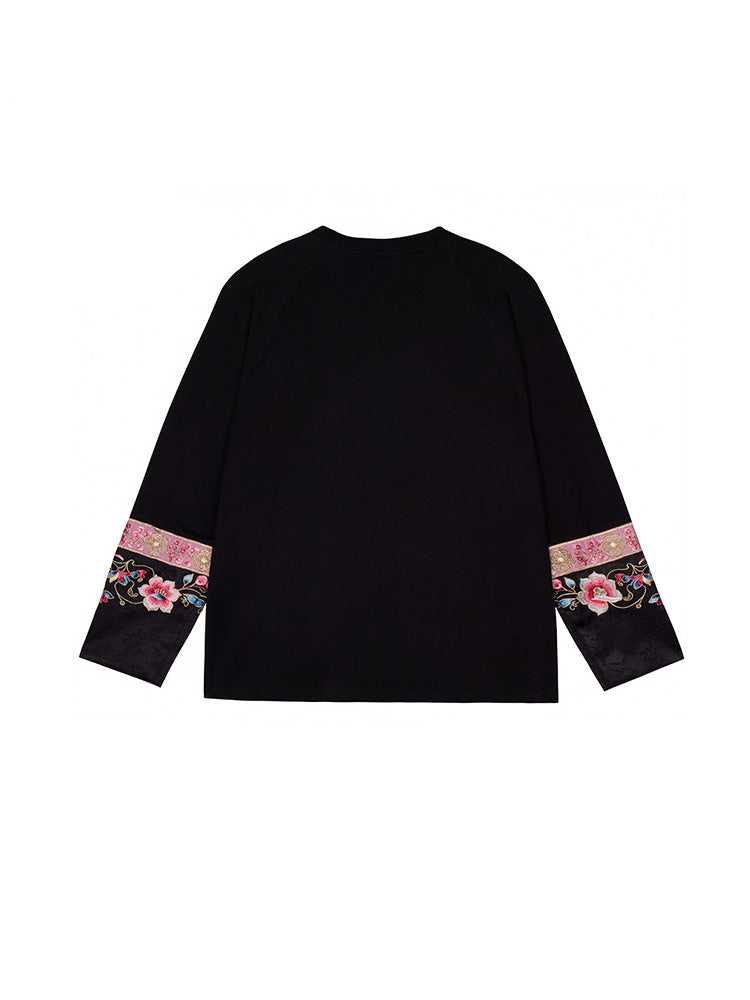 TCH Luxury Rhinestone-Embellished Peacock Pullover Top