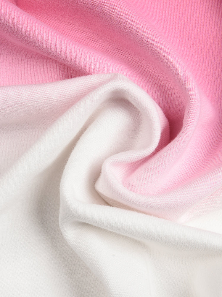 TCH Rhonestone Wing Sleeve Gradient Pink Sweatshirt