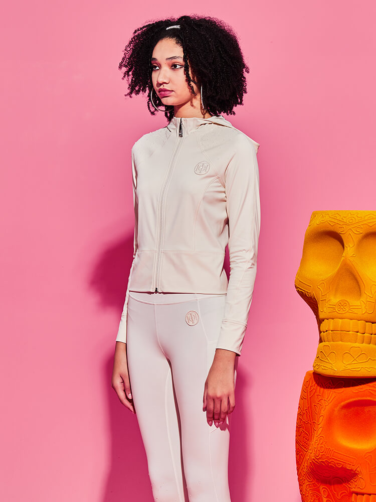 TCH Rhinestone Zip Tech Hoodie