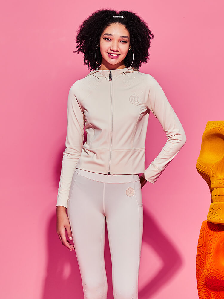 TCH Rhinestone Zip Tech Hoodie