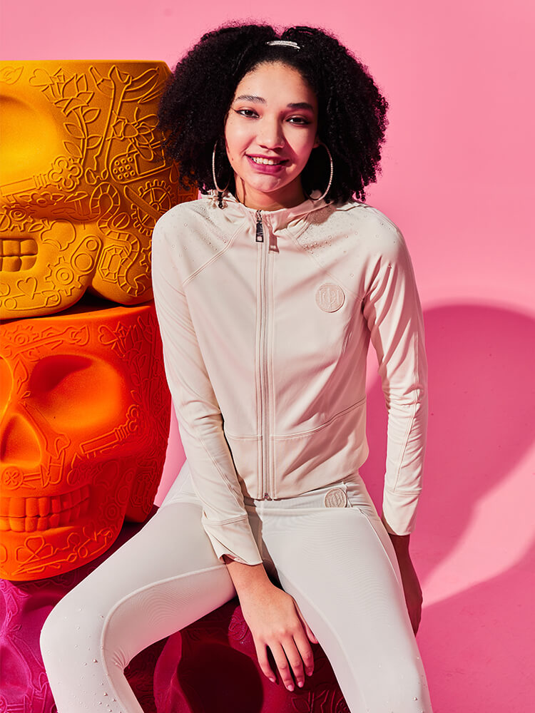 TCH Rhinestone Zip Tech Hoodie