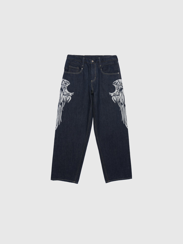 TCH Casual Wide Leg Denim Jeans