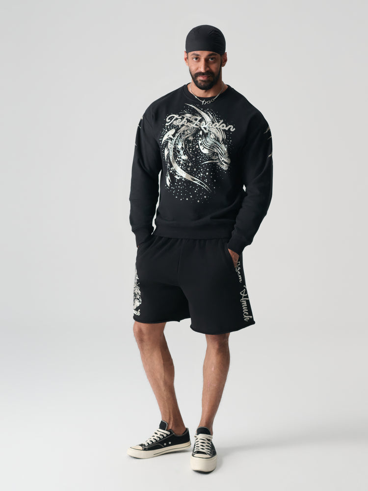 TCH Dragon Rhinestone Printed Wings Sweatshirt