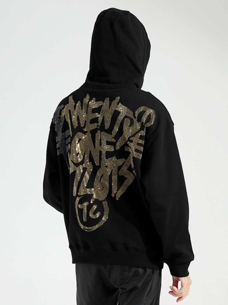 TCH Fashion Letter Printed Drawstring Loose Hoodies