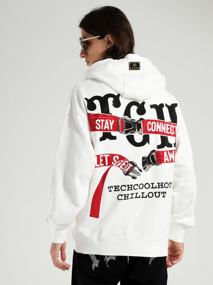 TCH Hooded Loose Long Sleeve Sweatshirt