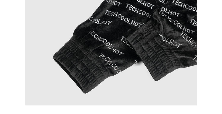 TCH Letter Graphic Rhinestone Zipper Jacket