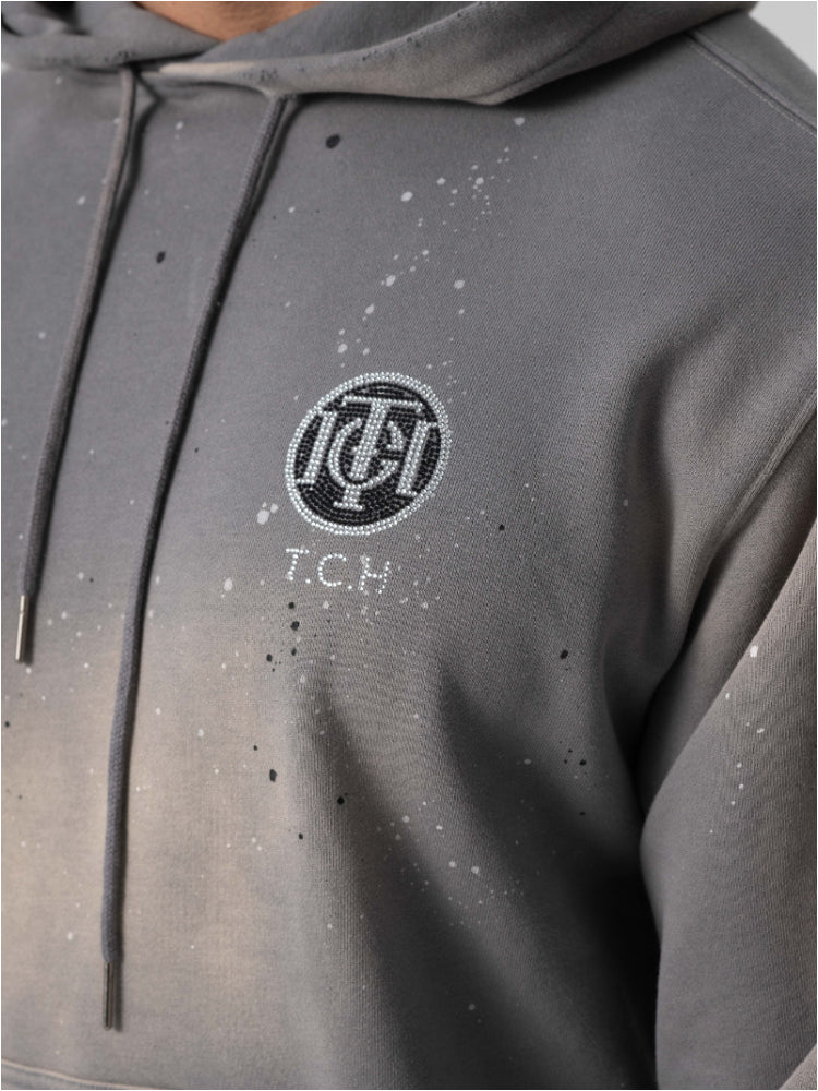 TCH Men's Wings Rhinestone Drawstring Hoodies