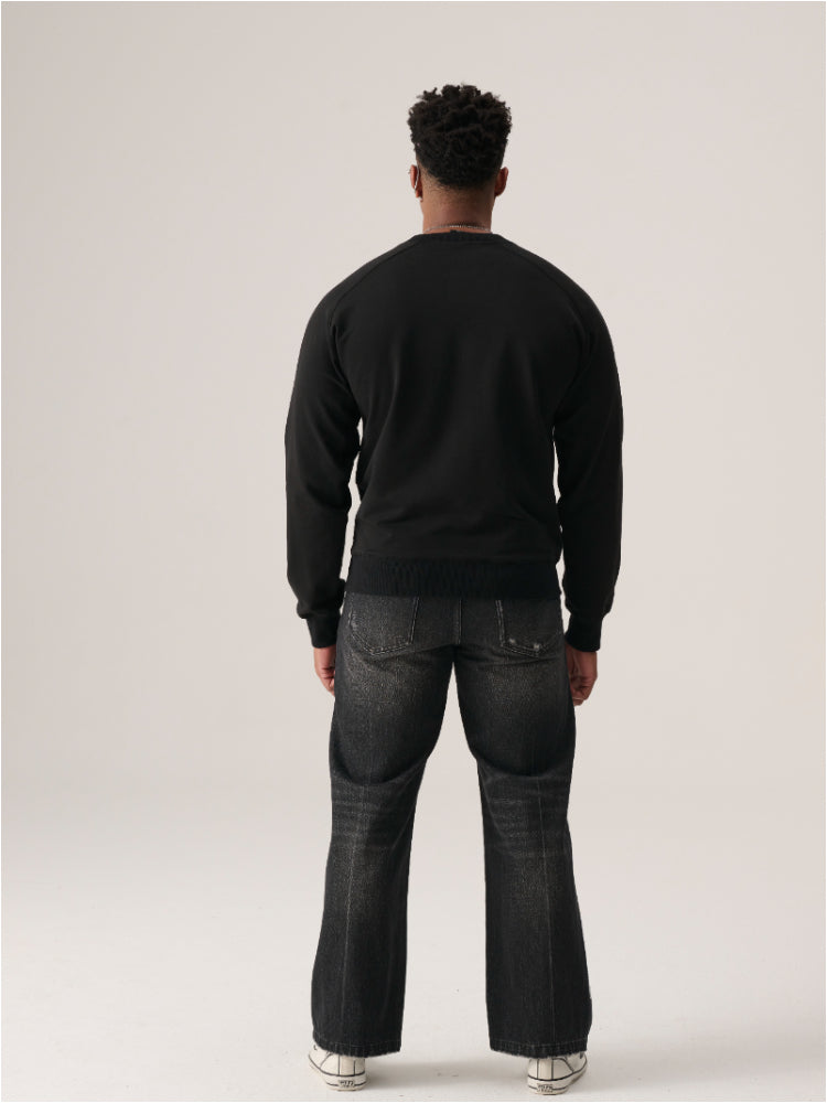 TCH Men's Tiger Printed Rhinestone Cotton Sweatshirt