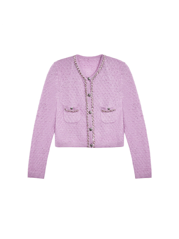 tch 2 piece button-embellished knit tweed sets pink HighEnd Luxury Streetwear Brand Official Showcase