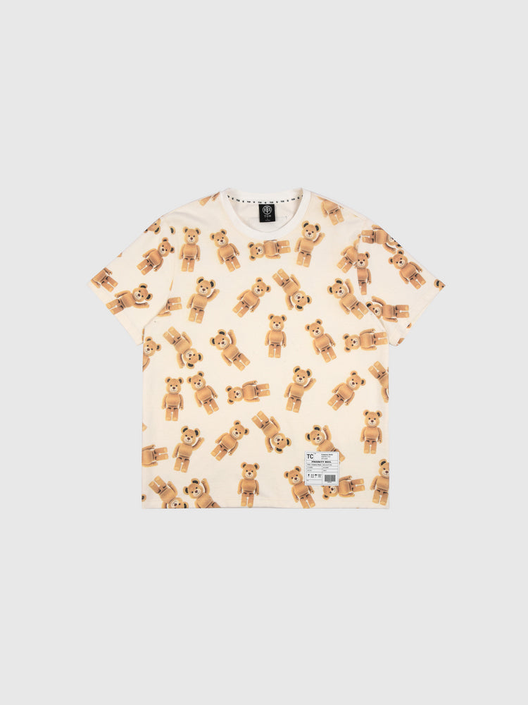TCH All Over Teddy Print Short Sleeve T-Shirt white HighEnd Luxury Streetwear Brand Official Showcase