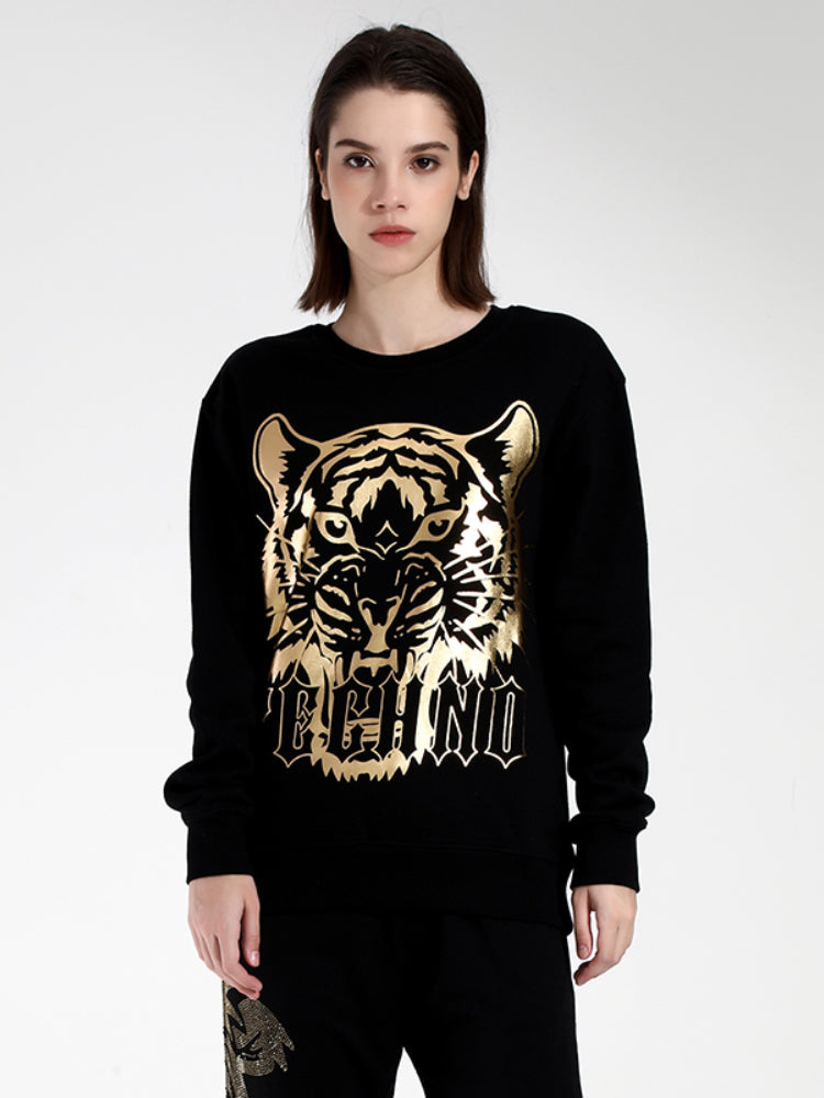 tch animals printed crew neck sweatshirt black HighEnd Luxury Streetwear Brand Official Showcase