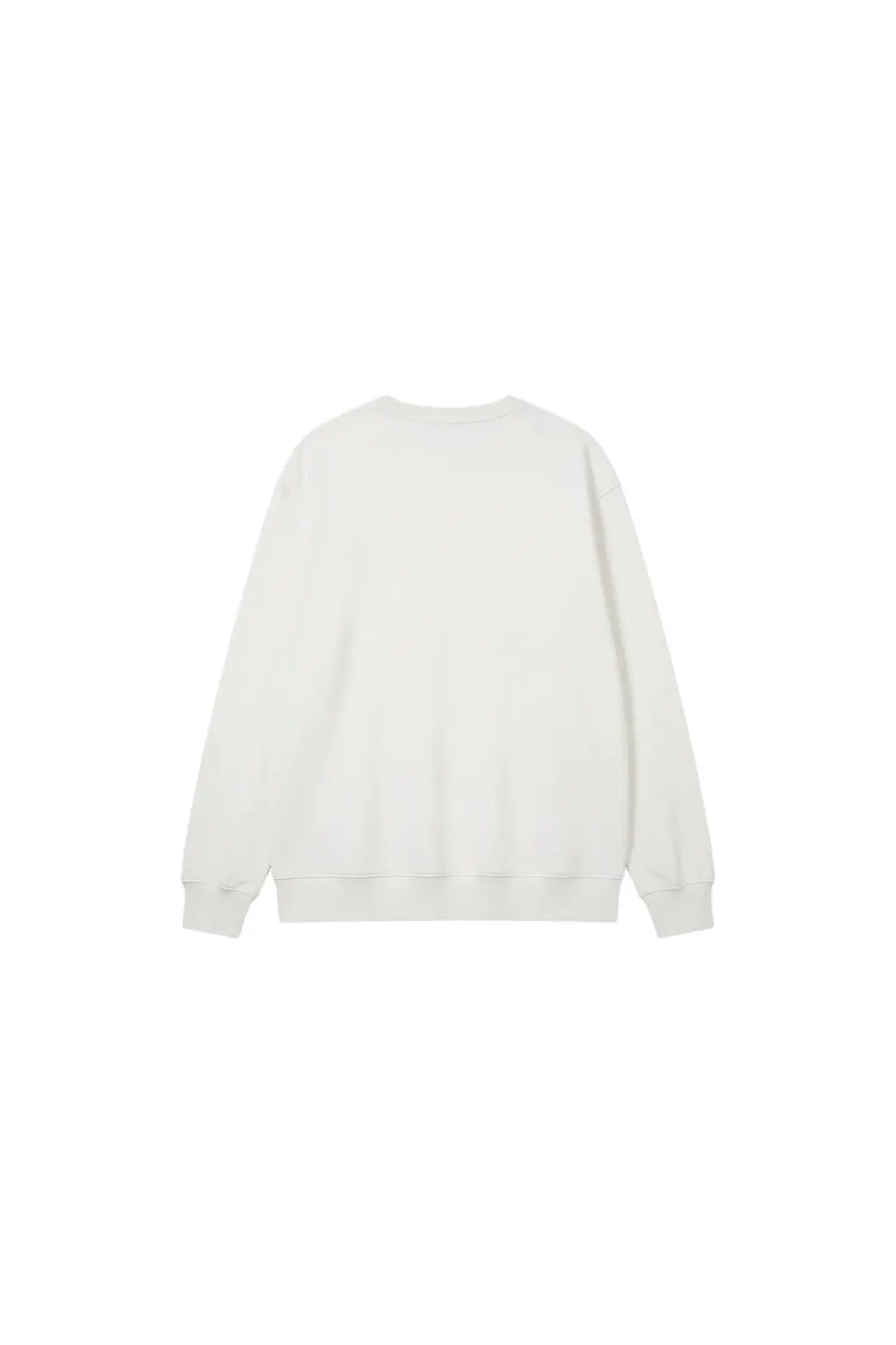 White sweater on a white background, TCH BOY LONDON Rhinestone Logo Print Crew Neck Sweatshirt