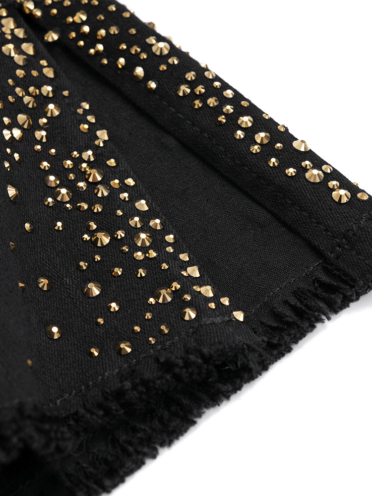 tch butterfly crystal embellished skinny jeans black HighEnd Luxury Streetwear Brand Official Showcase