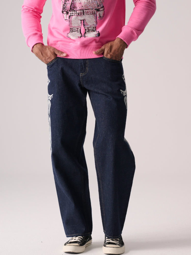 tch casual wide leg denim jeans blue HighEnd Luxury Streetwear Brand Official Showcase